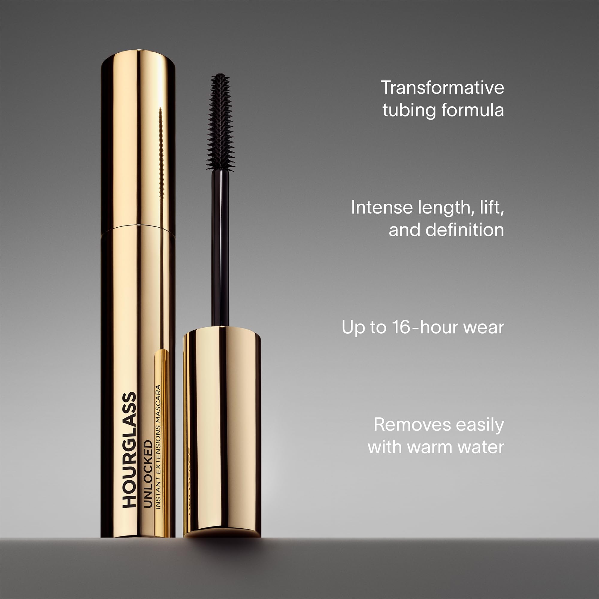 Hourglass Unlocked Instant Extension Mascara, Tubing Mascara Dramatically Lifts, Defines & Lengthens for Fanned-Out Lashes, Natural-Looking Eyelashes for up to 16hrs of Smudge-Proof, Flake-Free Wear - Image 7